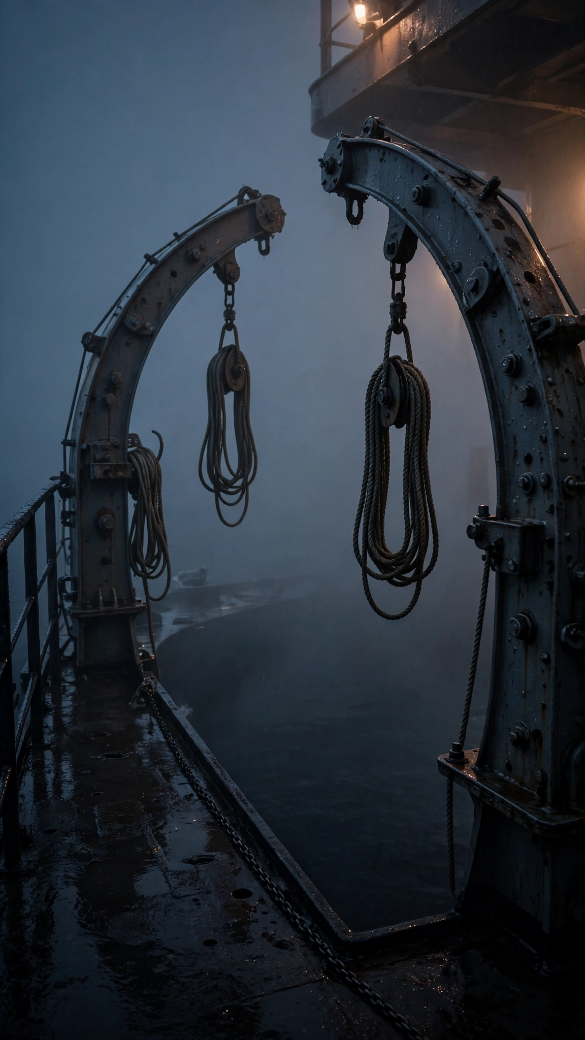 Empty Davits, Dark Water