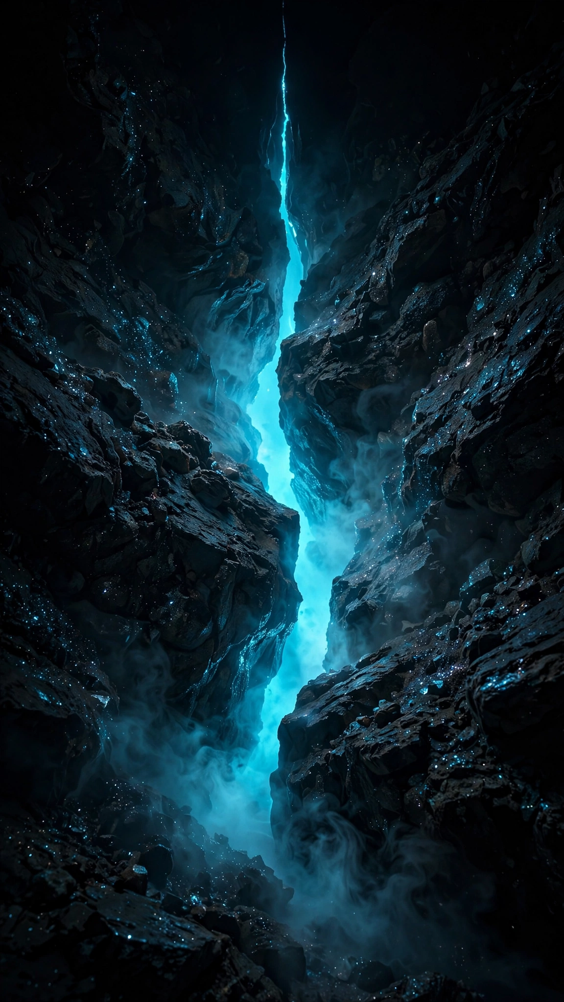 A Crack Full of Blue Fire