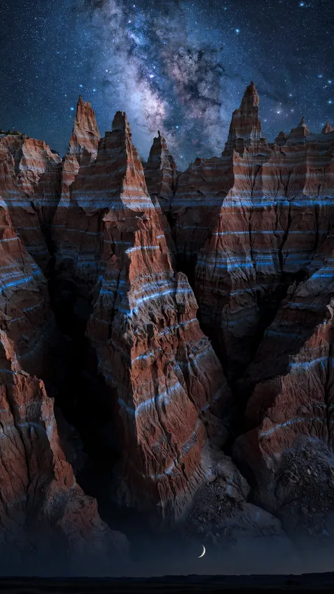 Spires Under the Milky Way