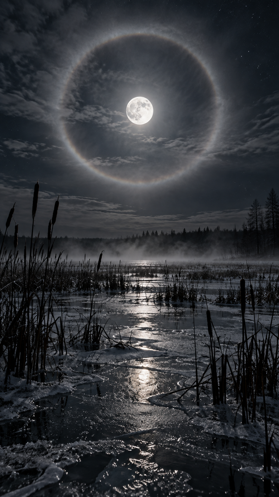 A Halo Around the Cold Moon