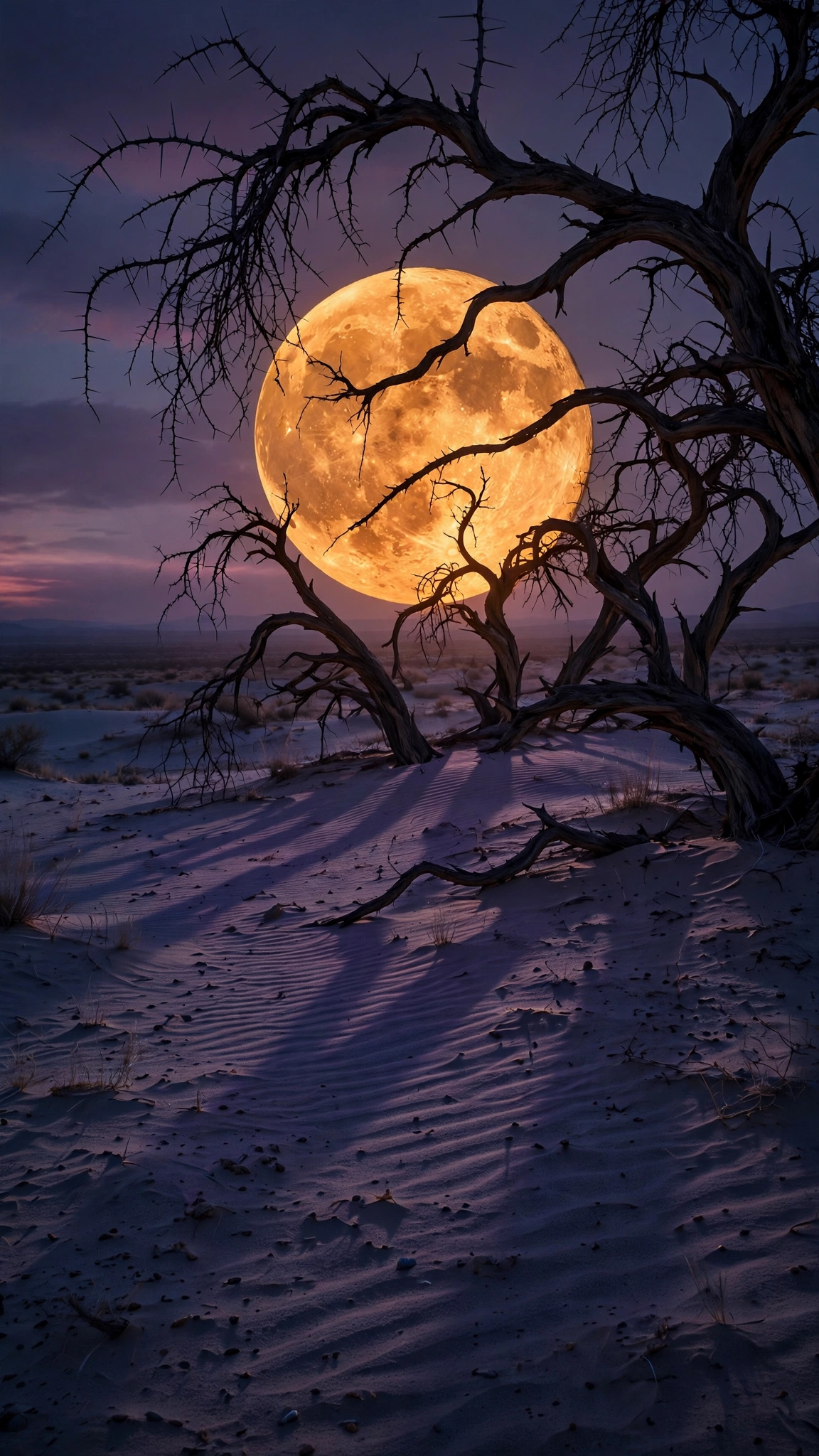 Black Calligraphy on the Moon