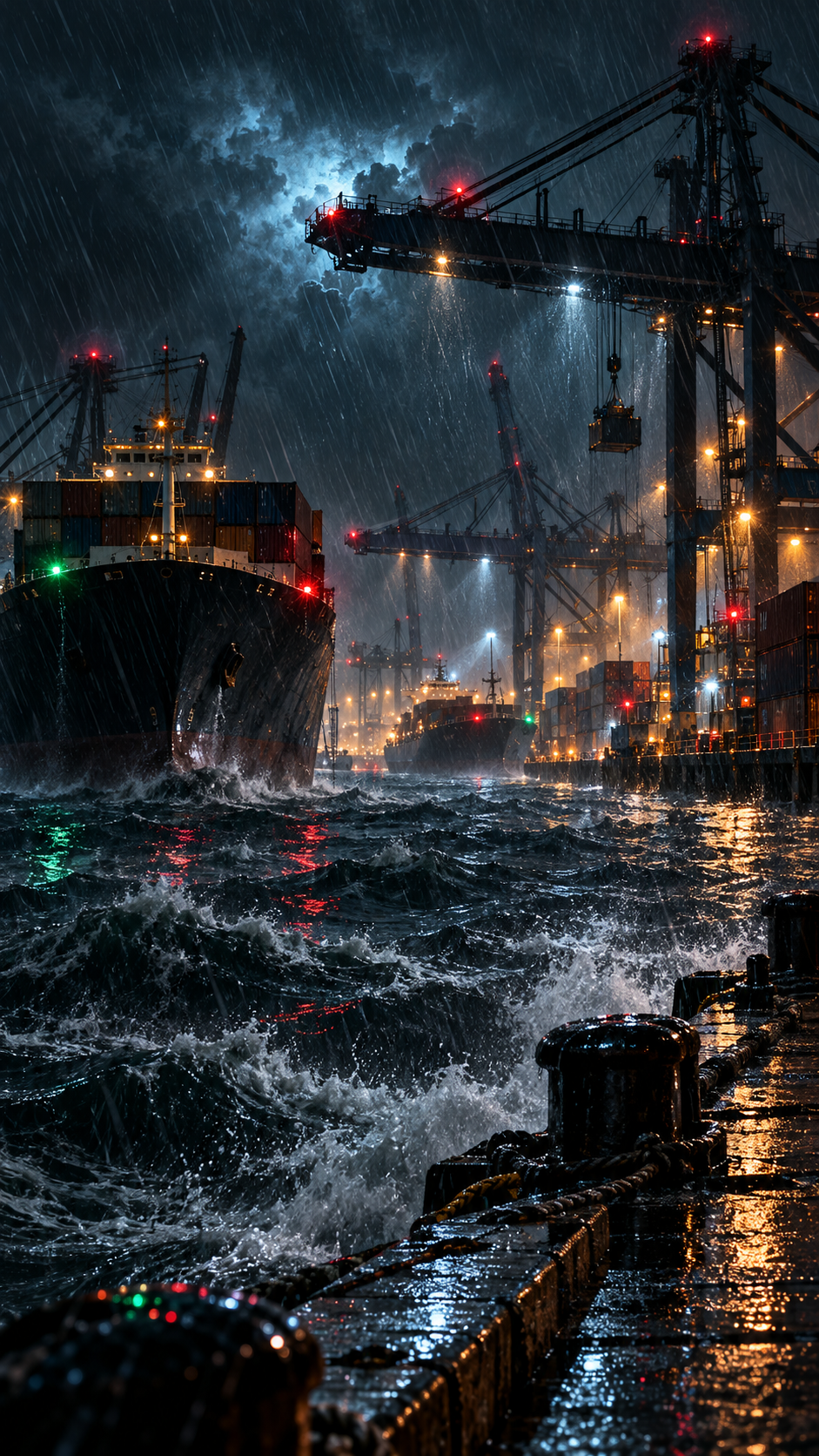 Cranes Against Electric Sky