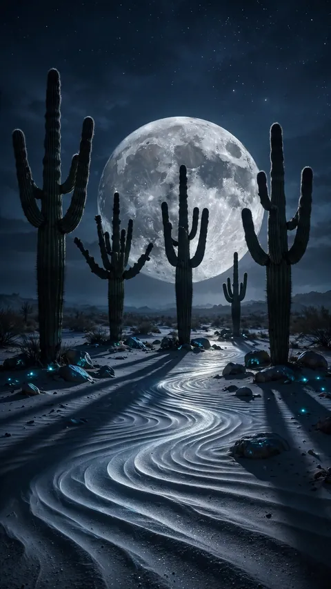 Giants Greet the Moonrise