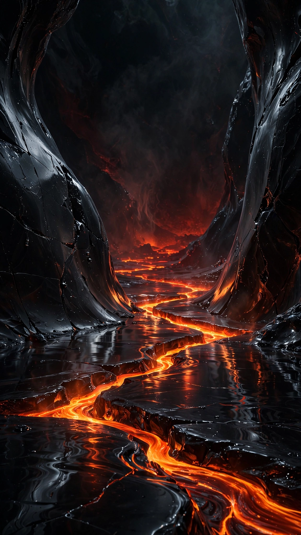 Fire Sleeping in Glass Rock