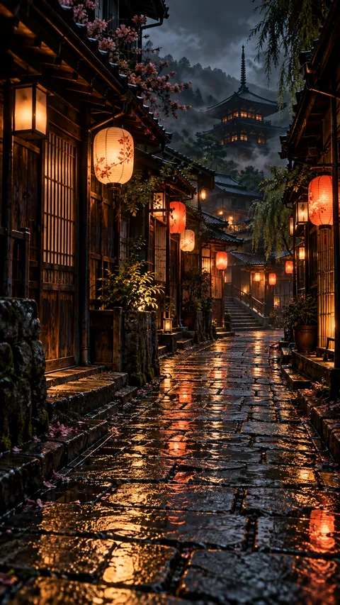 Lanterns After the Rain