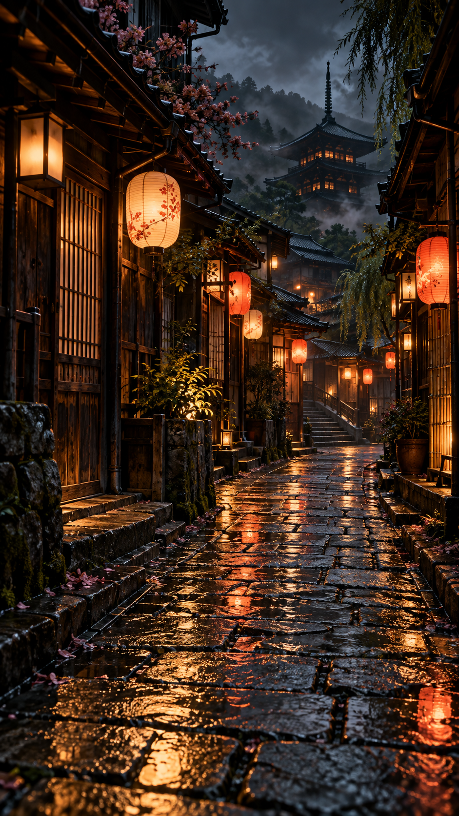 Lanterns After the Rain