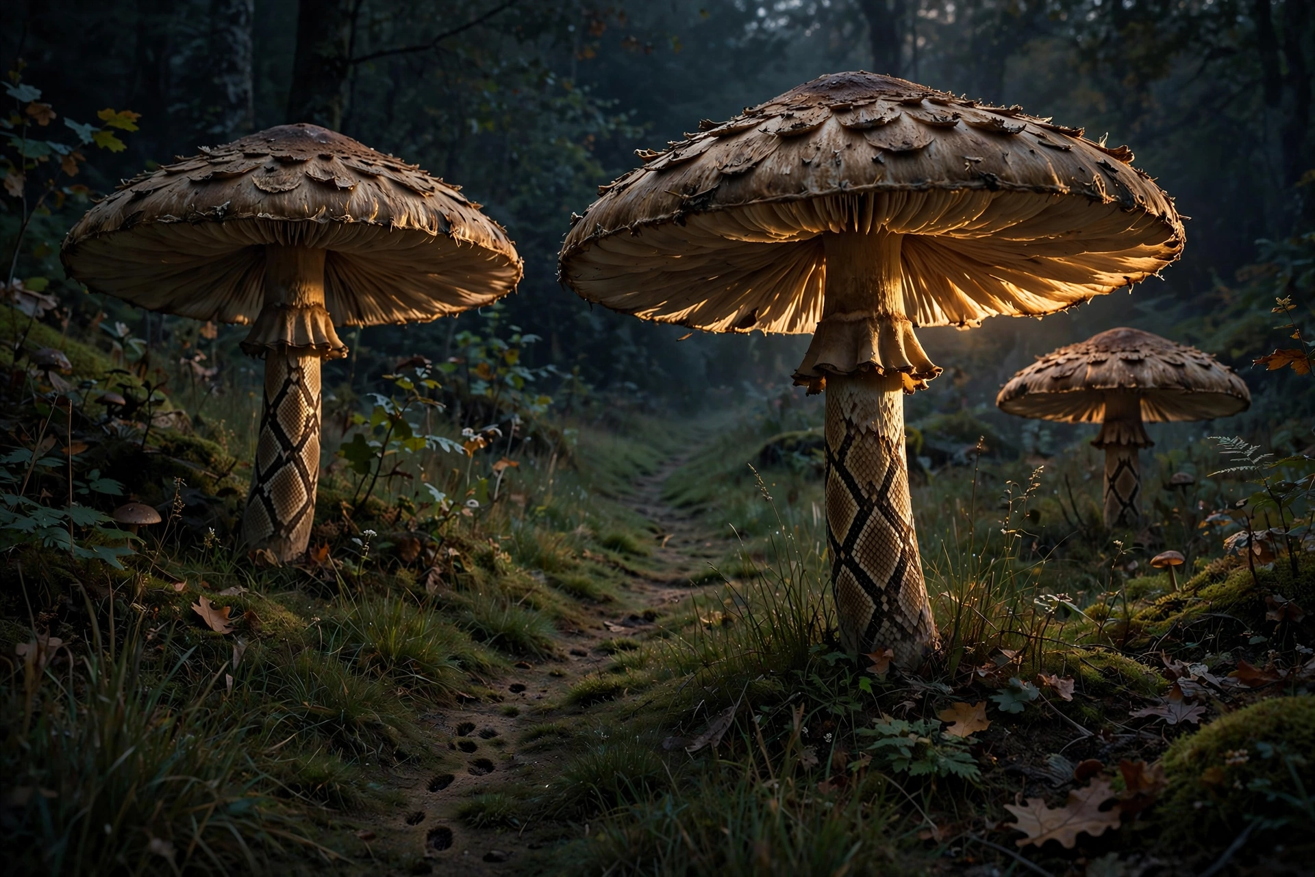 Parasols at Dusk