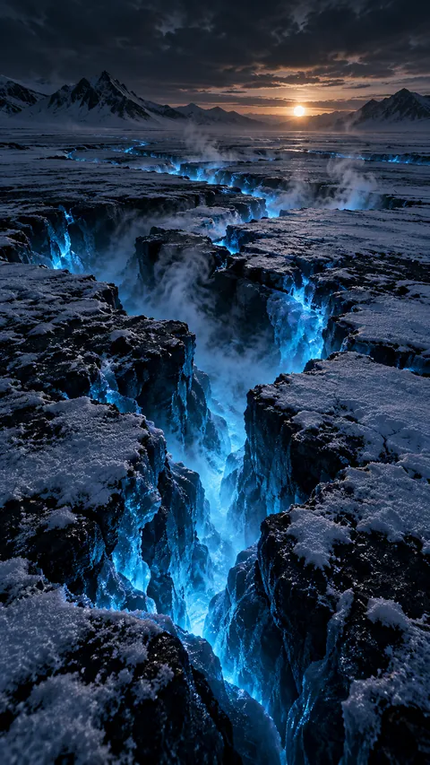 Blue Fire Under the Permafrost