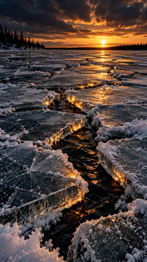 The Lake Broke Into Geometry