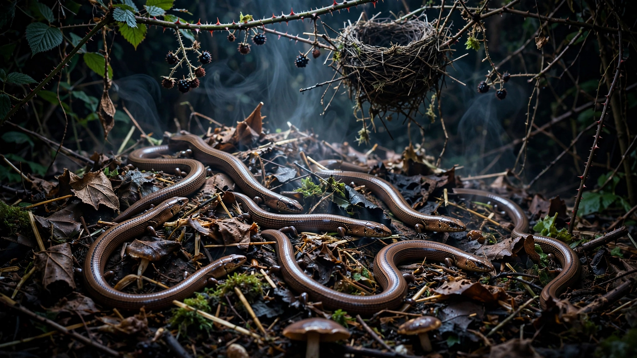 Slow-Worms in the Compost