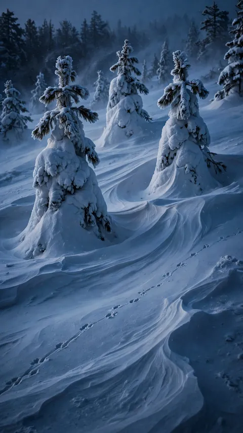 The Snow Ghosts Stand Watch