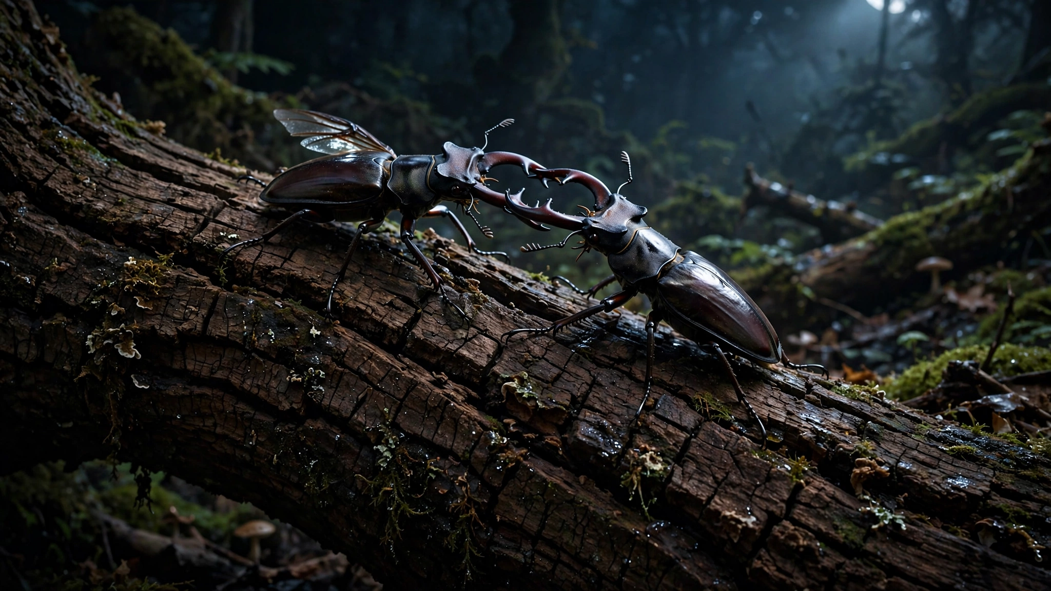 Stag Beetles on the Oak