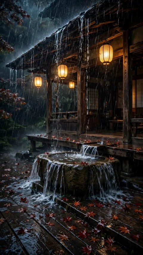 Rain on the Tea House