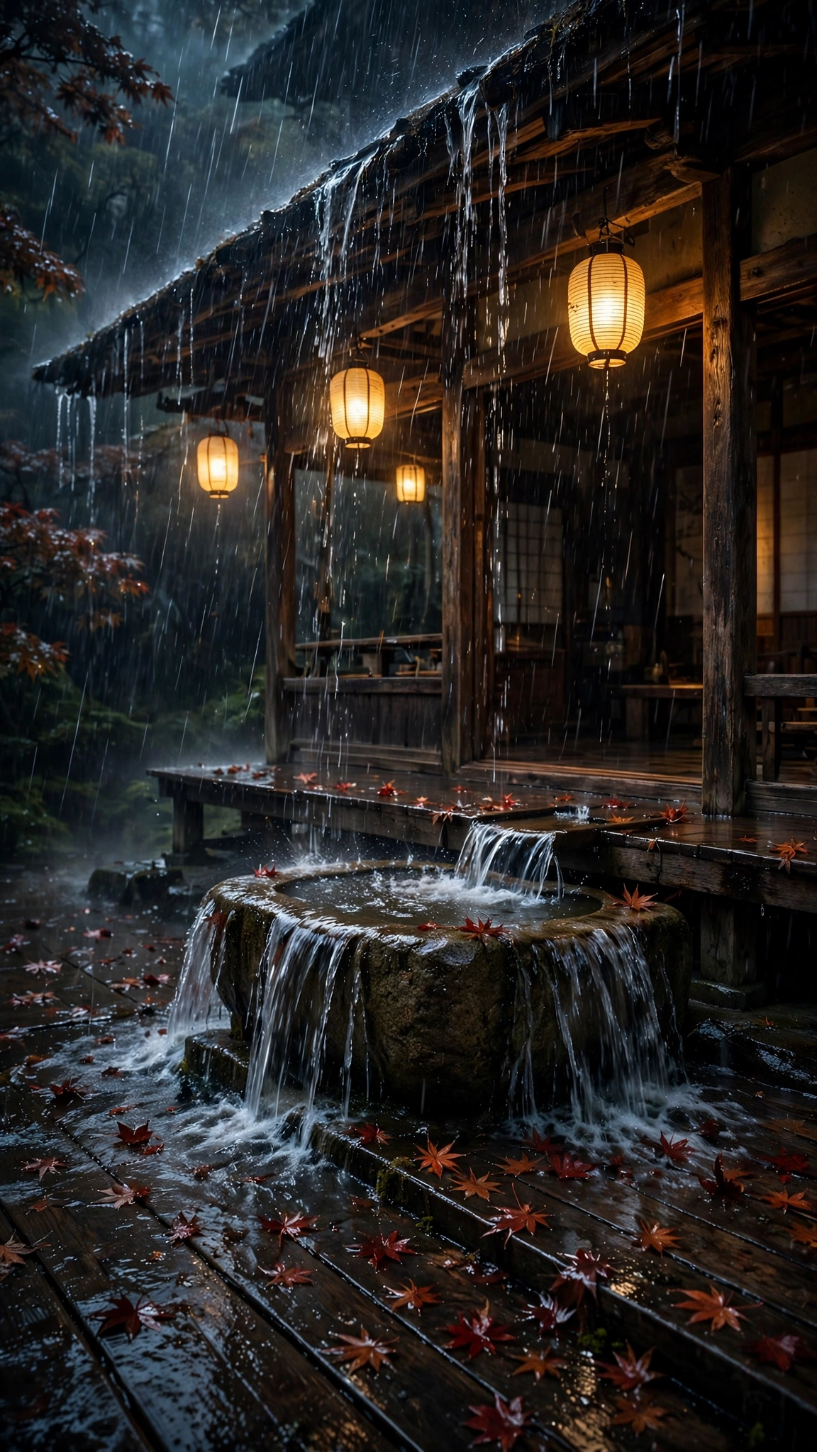 Rain on the Tea House