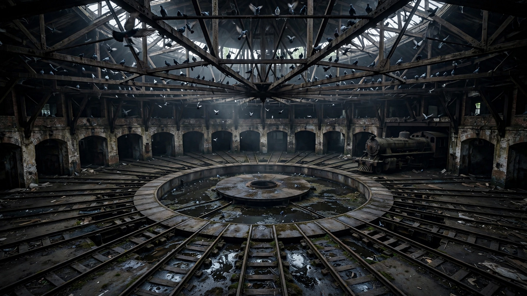 Gloom in the Turntable Shed