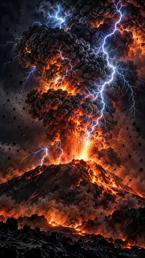 Lightning in the Ash Column