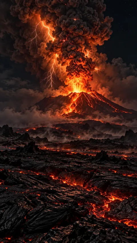 The Mountain Exhales Fire