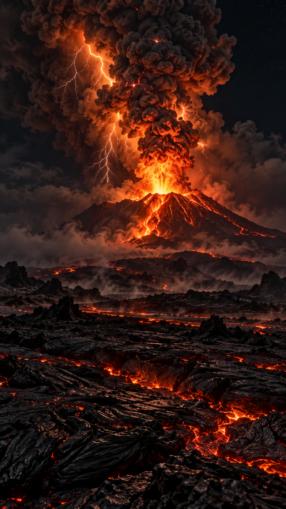The Mountain Exhales Fire